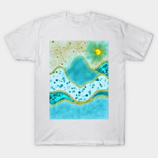 Aqua Space Landscape T-Shirt